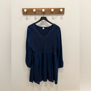 Old Navy Navy Smocked Dress